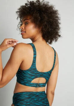 Lahaina Living Crop Bikini Top -Mod Cloth Store 175927 ZEBRA 7