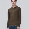7 For All Mankind Merino Polo In Forest