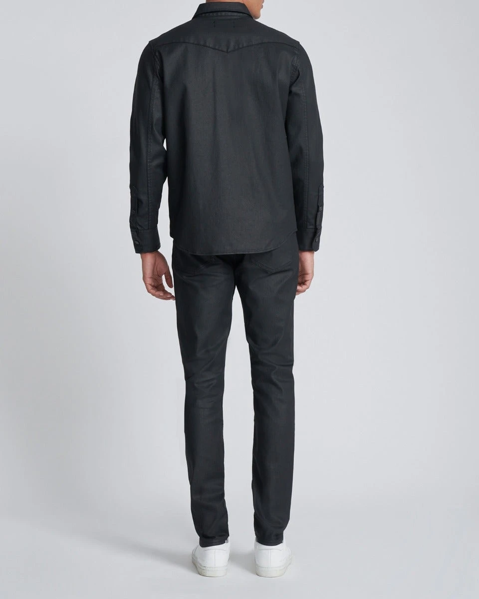 7 For All Mankind Coated Shirt In Black 5 7 For All Mankind Coated Shirt In Black - Image 3