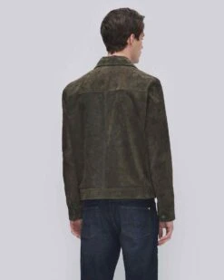 7 For All Mankind Modern Suede Trucker Jacket In Forest -Mod Cloth Store 2d67e3ab9f4cdfffdf8c3f84ff5a99ec