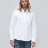 7 For All Mankind Oxford Shirt In White -Mod Cloth Store 37b53ec8c12144bf7e2faee5c212dadd