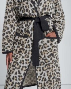 7 For All Mankind Jacquard Long Sweater Cardigan In Leopard -Mod Cloth Store 4560ed51fe8e36716ac01c5dad8ebd7c