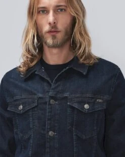7 For All Mankind Stretch Tek Perfect Trucker Jacket In Native -Mod Cloth Store 47c1027f714143d0fc1c4c1f5fbc51c3