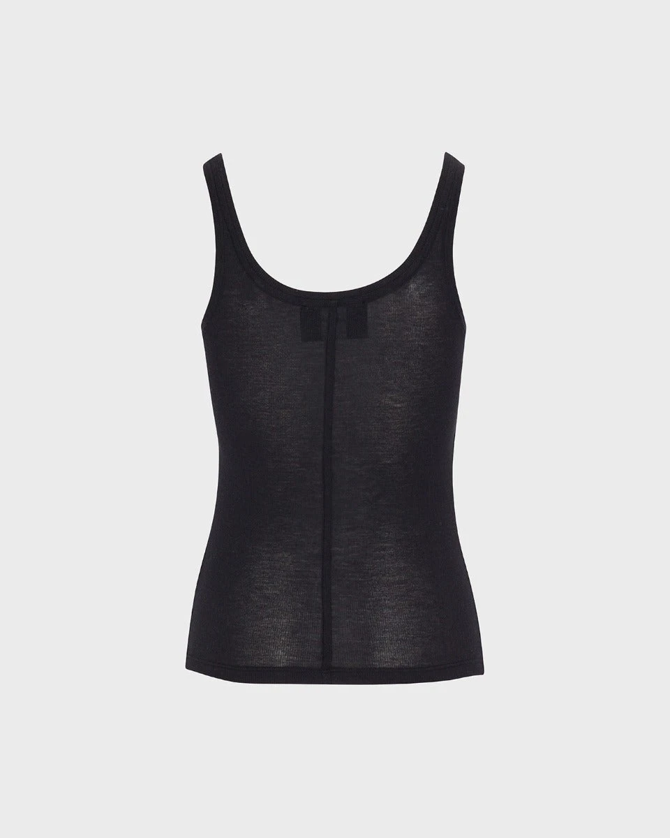 7 For All Mankind Basic Scoop Tank In Jet Set 7 7 For All Mankind Basic Scoop Tank In Jet Set - Image 5