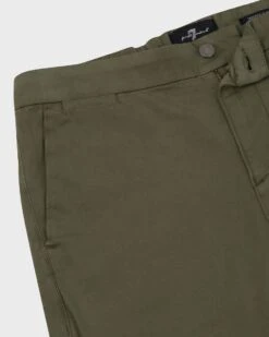 7 For All Mankind Luxe Performance Slimmy Tapered Chino In Sateen Olive -Mod Cloth Store 582dae34e4ea24bf31071dc960bcf76c