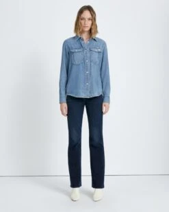 7 For All Mankind Classic Denim Shirt In Maribel -Mod Cloth Store 725ab10b263da851027f37d0ceacbcda