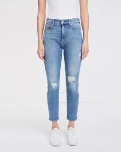 7 For All Mankind High Waist Ankle Skinny In Sloane Vintage -Mod Cloth Store 78220875fe93564f0649f0547508ebf4