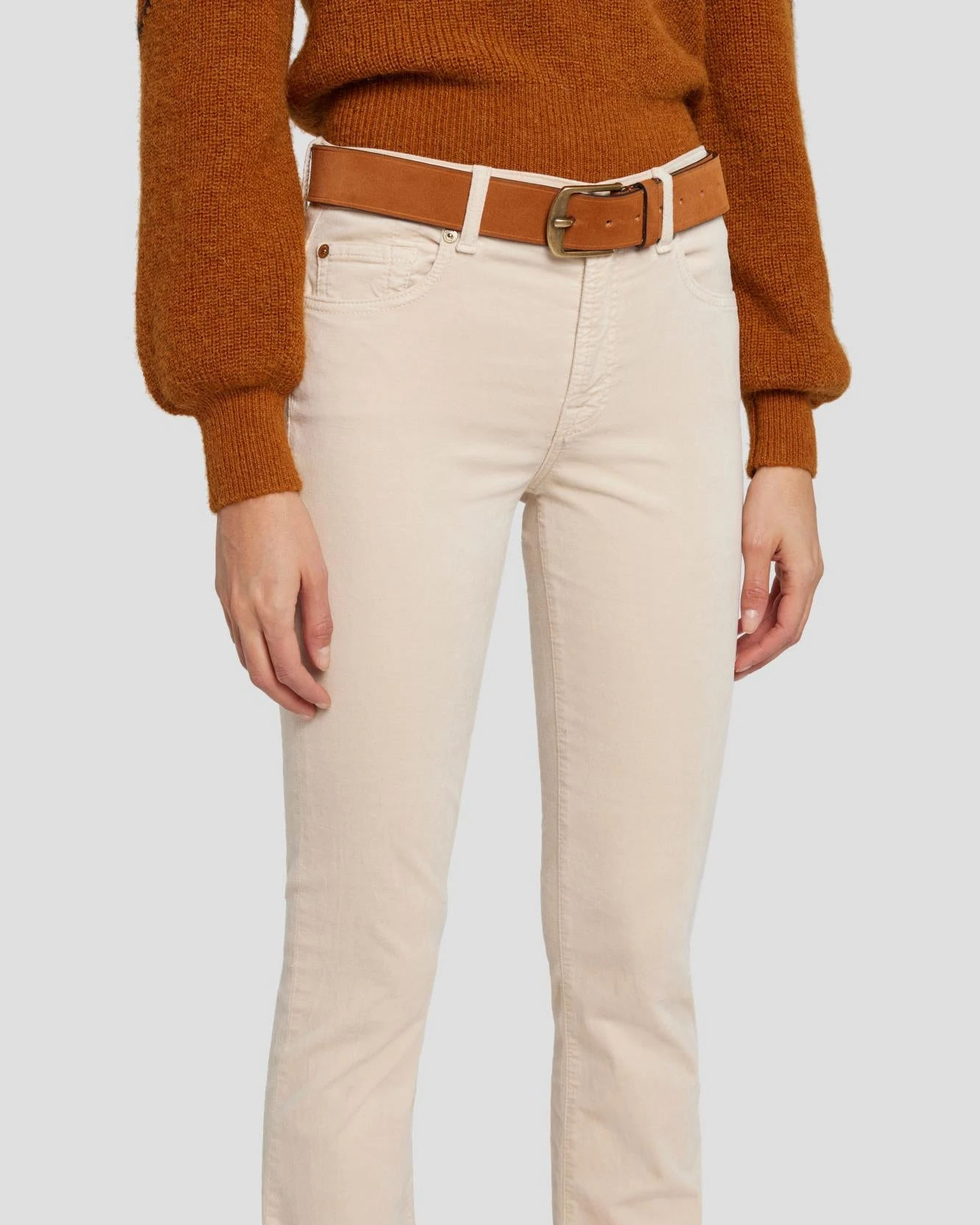7 For All Mankind Classic Suede Belt In Cognac 4 7 For All Mankind Classic Suede Belt In Cognac - Image 2