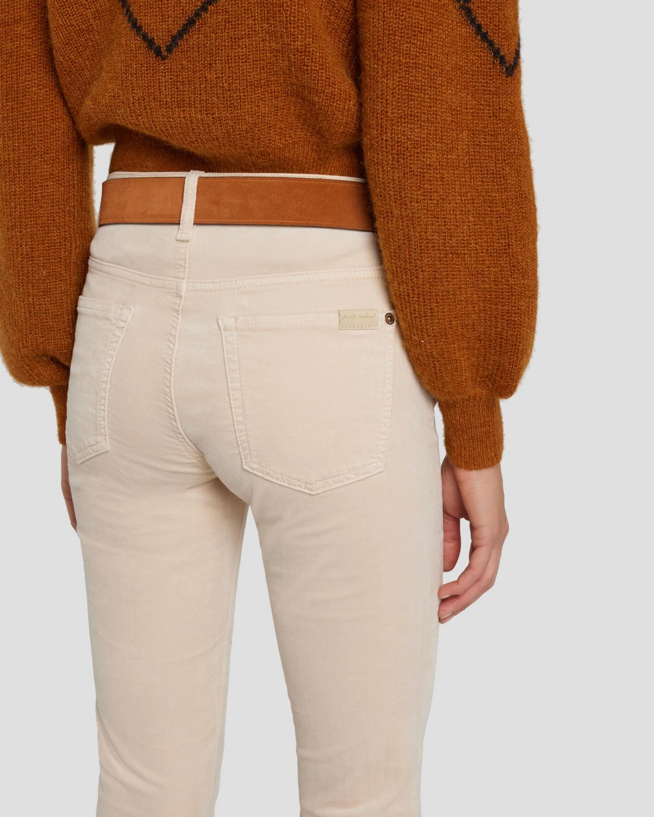 7 For All Mankind Classic Suede Belt In Cognac 6 7 For All Mankind Classic Suede Belt In Cognac - Image 4