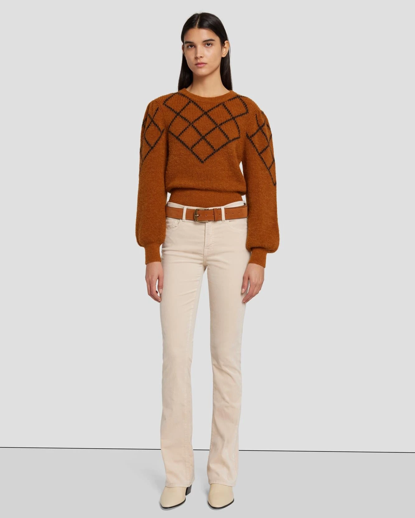 7 For All Mankind Classic Suede Belt In Cognac 8 7 For All Mankind Classic Suede Belt In Cognac - Image 6