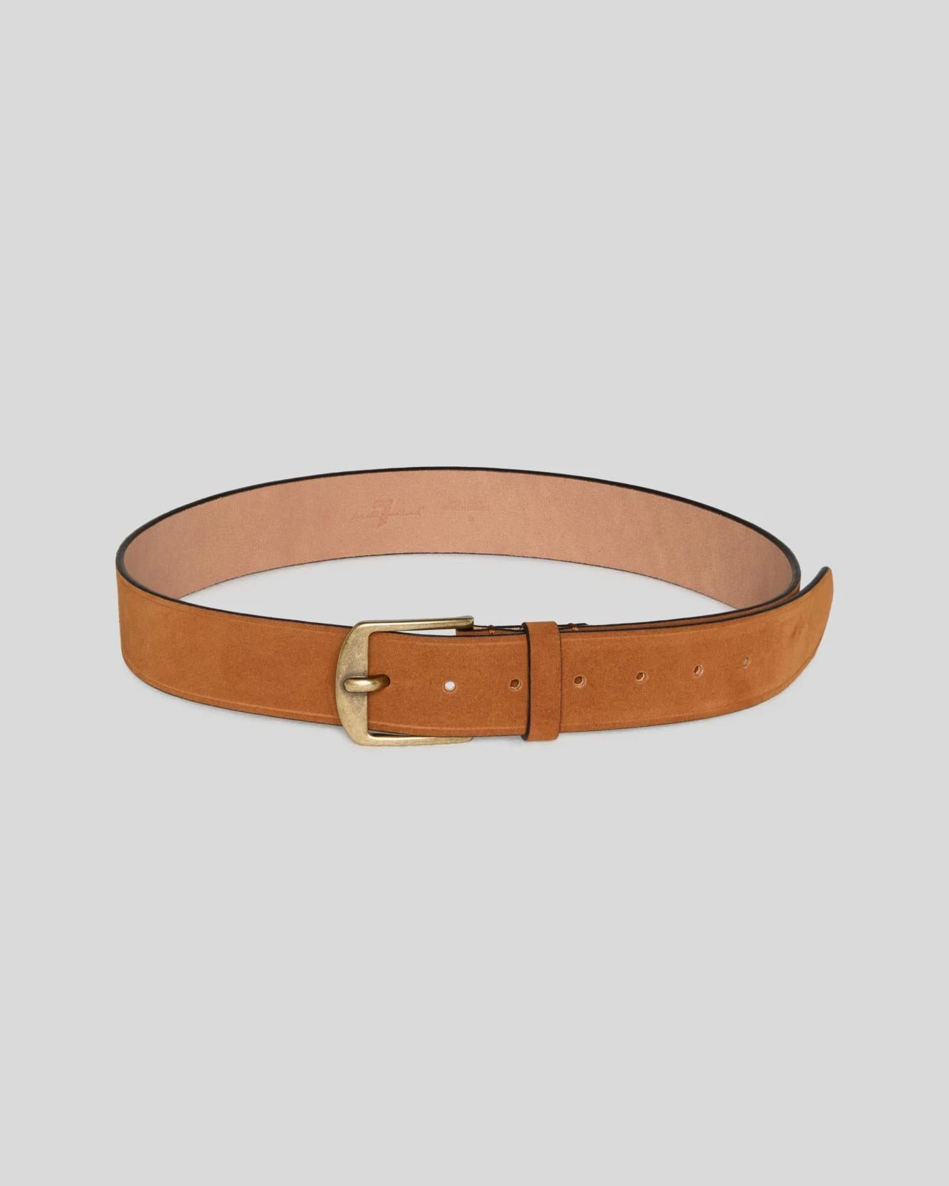 7 For All Mankind Classic Suede Belt In Cognac 3 7 For All Mankind Classic Suede Belt In Cognac
