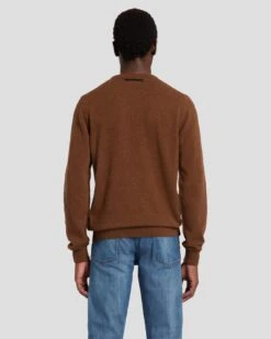 7 For All Mankind Cashmere Crew Sweater In Dapper Tan -Mod Cloth Store 7M001209 DPT 4