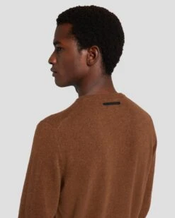 7 For All Mankind Cashmere Crew Sweater In Dapper Tan -Mod Cloth Store 7M001209 DPT 6