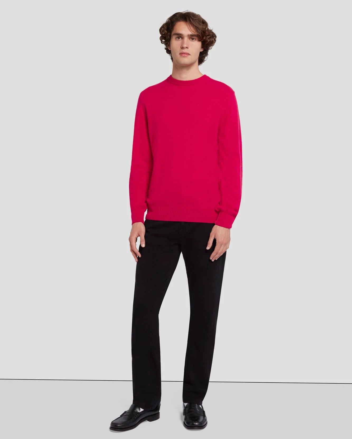 7 For All Mankind Cashmere Crew Sweater In Raspberry 4 7 For All Mankind Cashmere Crew Sweater In Raspberry - Image 2
