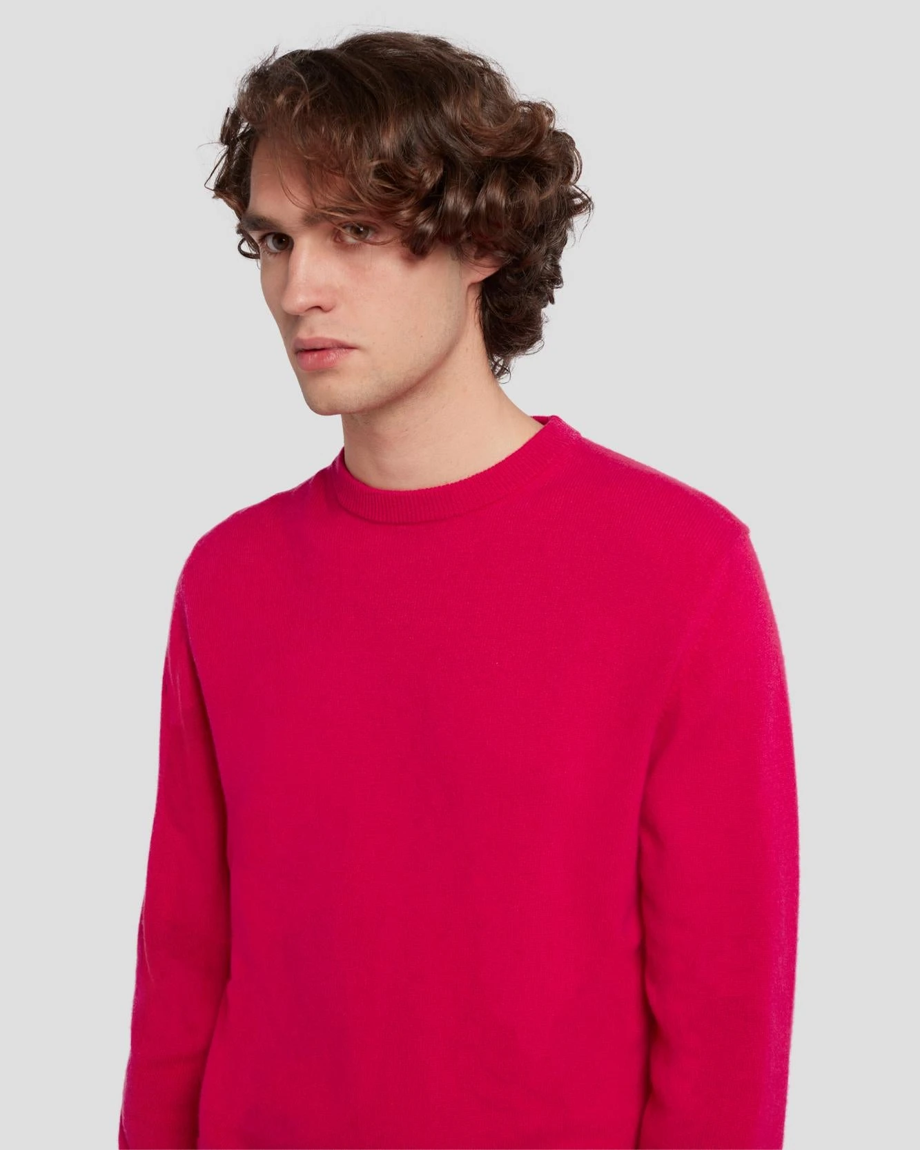 7 For All Mankind Cashmere Crew Sweater In Raspberry 5 7 For All Mankind Cashmere Crew Sweater In Raspberry - Image 3