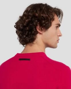 7 For All Mankind Cashmere Crew Sweater In Raspberry 12 7 For All Mankind Cashmere Crew Sweater In Raspberry -Mod Cloth Store 7M001209 RBR 5