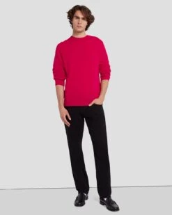 7 For All Mankind Cashmere Crew Sweater In Raspberry 13 7 For All Mankind Cashmere Crew Sweater In Raspberry -Mod Cloth Store 7M001209 RBR 6