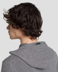 7 For All Mankind Cashmere Hoodie In Heather Grey -Mod Cloth Store 7M209209 HEA 5