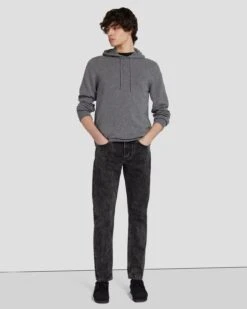 7 For All Mankind Cashmere Hoodie In Heather Grey -Mod Cloth Store 7M209209 HEA 6