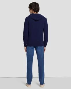 7 For All Mankind Cashmere Hoodie In Navy -Mod Cloth Store 7M209209 NVY 4