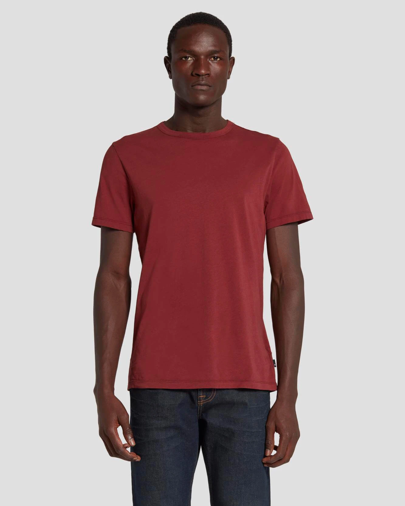 7 For All Mankind Featherweight Tee In Mulberry 3 7 For All Mankind Featherweight Tee In Mulberry
