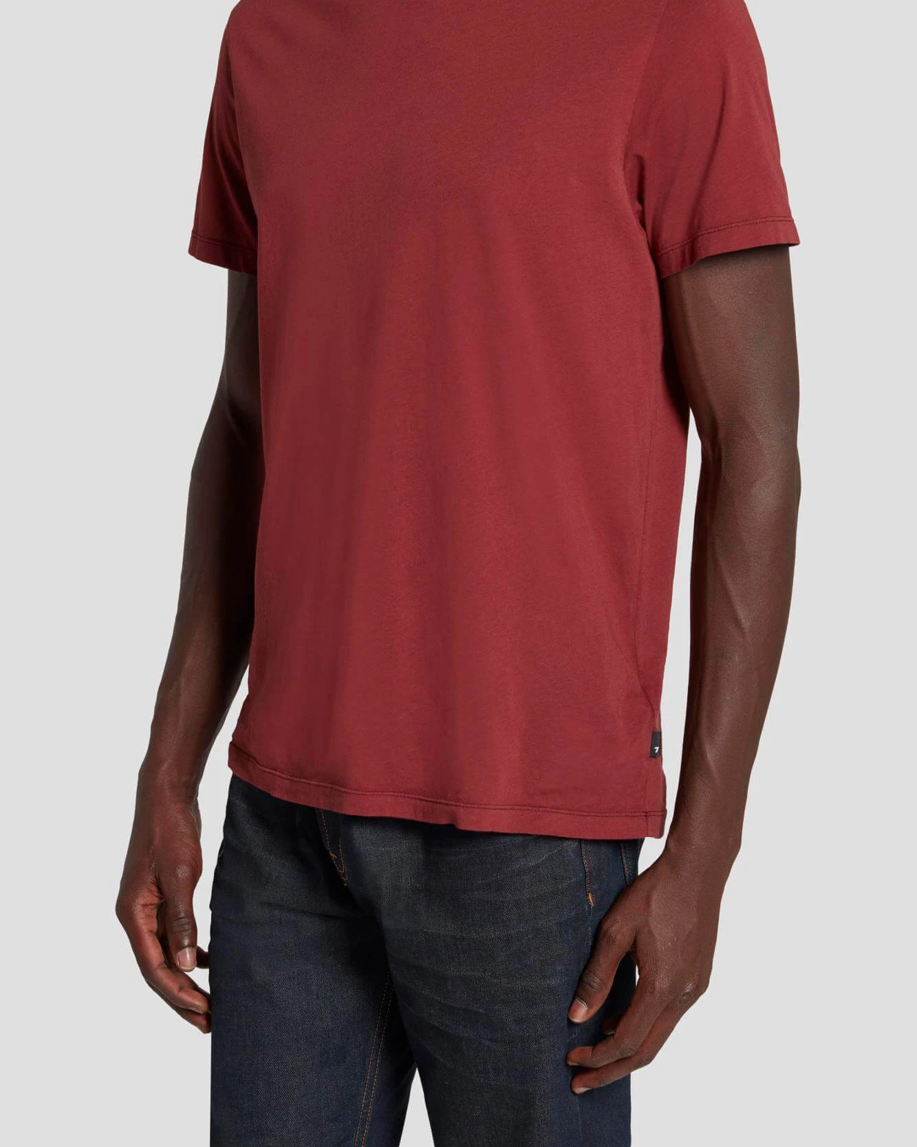 7 For All Mankind Featherweight Tee In Mulberry 5 7 For All Mankind Featherweight Tee In Mulberry - Image 3