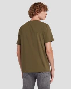 7 For All Mankind Luxe Performance Tee In Army -Mod Cloth Store 7M272237 ARM 4