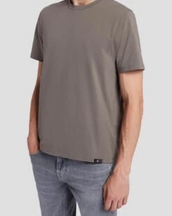 7 For All Mankind Luxe Performance Tee In Dusty Grey -Mod Cloth Store 7M272237 DTG 5
