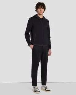 7 For All Mankind Dynamic Luxe Chino In Black