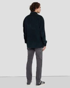 7 For All Mankind Corduroy Overshirt In Hunter Green -Mod Cloth Store 7M905422 HUG 4