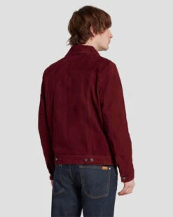 7 For All Mankind Suede Western Jacket In Burgundy -Mod Cloth Store 7MSEMH20 BDY 4