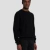 7 For All Mankind Luxe Performance Plus Sweater In Black -Mod Cloth Store 7MSHMH14 BLK 1