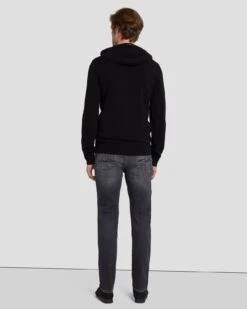 7 For All Mankind Dynamic Luxe Hoodie In Black -Mod Cloth Store 7MSJMH14 BLK 4