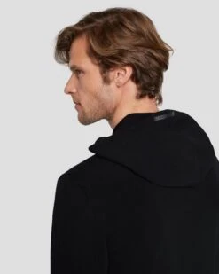 7 For All Mankind Dynamic Luxe Hoodie In Black -Mod Cloth Store 7MSJMH14 BLK 5