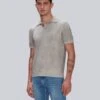 7 For All Mankind Garment Dyed Cotton Polo In Gentle Grey -Mod Cloth Store 7MSMMH26 GEG 1