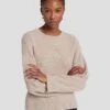 7 For All Mankind Cashmere Crewneck Sweater In Oatmeal