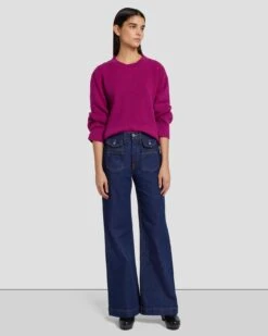 7 For All Mankind Cashmere Crewneck Sweater In Raspberry 12 7 For All Mankind Cashmere Crewneck Sweater In Raspberry -Mod Cloth Store 7N122F34 RBR 5