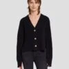 7 For All Mankind Cashmere Cardigan In Black 2 7 For All Mankind Cashmere Cardigan In Black -Mod Cloth Store 7N123F34 BLK 1