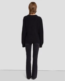 7 For All Mankind Cashmere Cardigan In Black -Mod Cloth Store 7N123F34 BLK 4