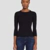 7 For All Mankind Open Back Knit Top In Black -Mod Cloth Store 7N124D35 BLK 1