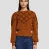 7 For All Mankind Diamond Sweater In Ginger -Mod Cloth Store 7N128F41 GIN 1
