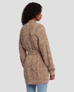 7 For All Mankind Belted Cardigan In Safari -Mod Cloth Store 7N130F52 SAM 4