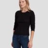 7 For All Mankind Knit Weave Top In Black 1 7 For All Mankind Knit Weave Top In Black -Mod Cloth Store 7N132D35 BLK 1