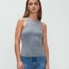 7 For All Mankind Racerback Tank In Soft Slate -Mod Cloth Store 7N278C59 SSL 01