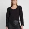 7 For All Mankind Balloon Sleeve Eyelet Top In Black -Mod Cloth Store 7N564F07 BLK 1