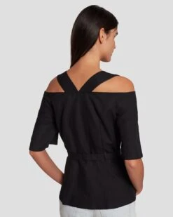 7 For All Mankind Tailored Off The Shoulder Top In Black 12 7 For All Mankind Tailored Off The Shoulder Top In Black -Mod Cloth Store 7N570F31 BLK 5