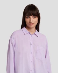 7 For All Mankind Classic Button Up Shirt In Lavender -Mod Cloth Store 7N582C51 LAV 6