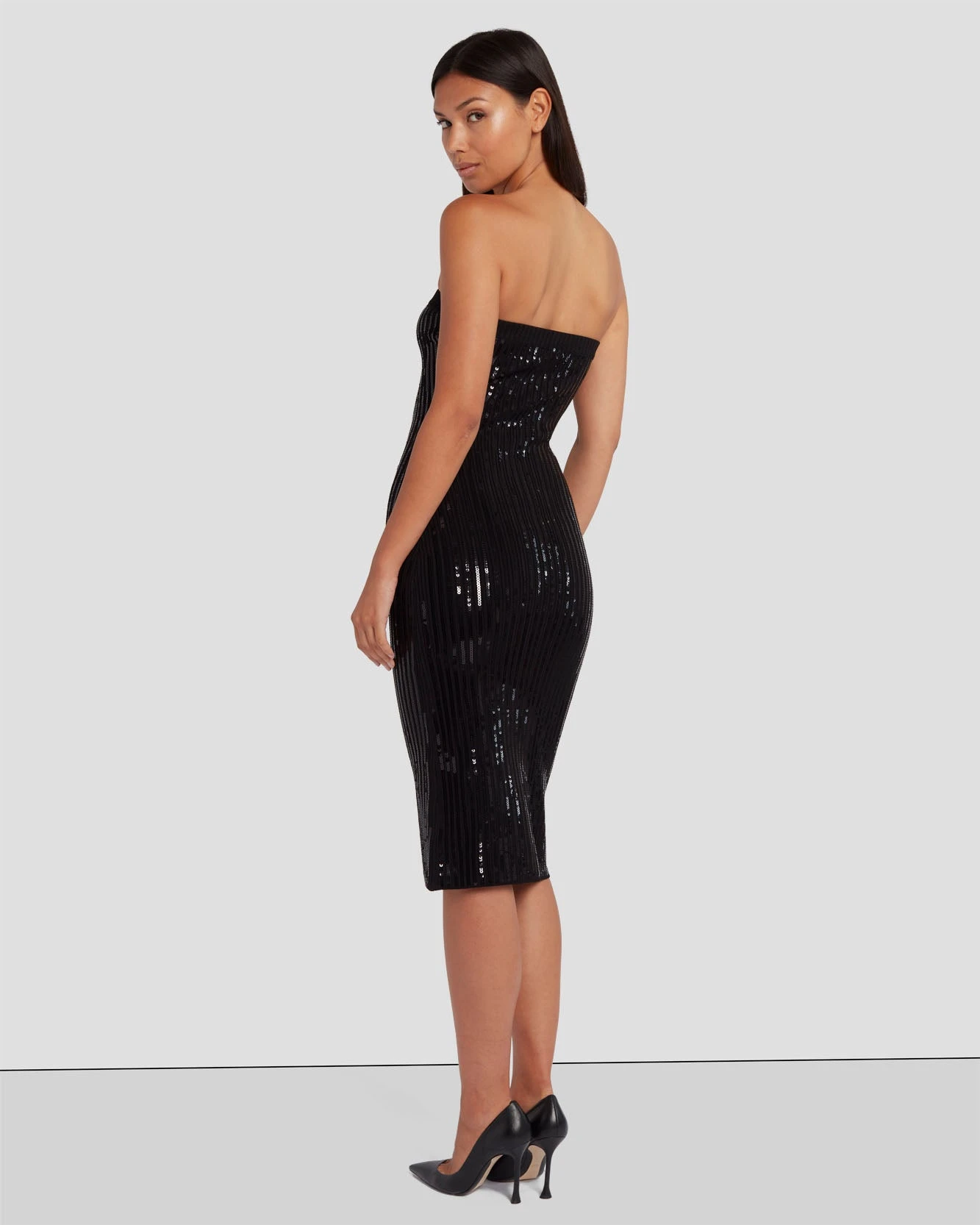 7 For All Mankind Sequin Bodycon Dress In Black 5 7 For All Mankind Sequin Bodycon Dress In Black - Image 3