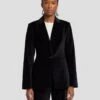 7 For All Mankind Velvet Blazer In Black