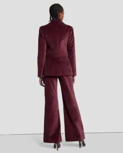 7 For All Mankind Velvet Blazer In Winetasting -Mod Cloth Store 7N947F38 WNT 4